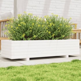 Jardinera de madera maciza de pino blanco 110x40x26,5 cm de , Maceteros y jardineras - Ref: Foro24-847339, Precio: 112,77 €, ...