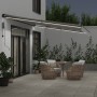Toldo retráctil automático luz LED antracita blanco 500x350 cm de , Toldos - Ref: Foro24-3215819, Precio: 762,66 €, Descuento: %