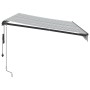 Toldo retráctil automático luz LED antracita blanco 350x250 cm de , Toldos - Ref: Foro24-3310228, Precio: 403,58 €, Descuento: %