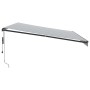 Toldo retráctil automático gris antracita y blanco 500x300 cm de , Toldos - Ref: Foro24-3310240, Precio: 469,65 €, Descuento: %