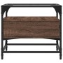 Mesa de centro con puertas de vidrio marrón roble 50x50x45 cm de , Mesas de centro - Ref: Foro24-846053, Precio: 69,99 €, Des...