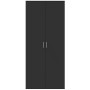 Aparador alto madera de ingeniería negro 80x35x180 cm de , Taquillas y armarios de almacenamiento - Ref: Foro24-3276652, Prec...
