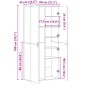 Aparador alto madera de ingeniería negro 80x35x180 cm de , Taquillas y armarios de almacenamiento - Ref: Foro24-3276652, Prec...