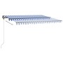 Toldo manual retráctil con LED azul y blanco 450x350 cm de , Toldos - Ref: Foro24-3069841, Precio: 512,70 €, Descuento: %