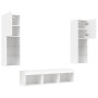 Muebles de TV de pared con LED 5 pzas madera ingeniería blanco de , Muebles TV - Ref: Foro24-3216604, Precio: 192,26 €, Descu...