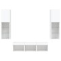Muebles de TV de pared con LED 5 pzas madera ingeniería blanco de , Muebles TV - Ref: Foro24-3216604, Precio: 192,26 €, Descu...