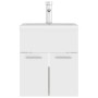 Mueble con lavabo aglomerado blanco y roble Sonoma de vidaXL, Tocadores de baño - Ref: Foro24-3071266, Precio: 162,29 €, Desc...
