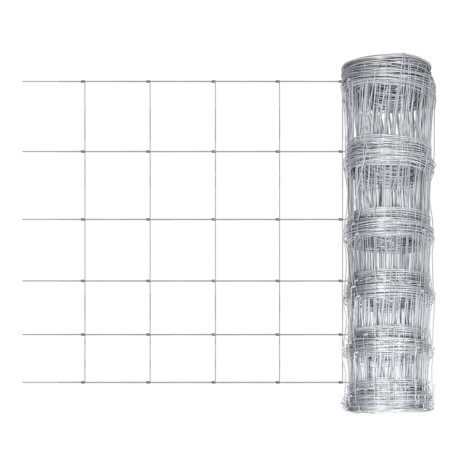 Valla de jardín de acero galvanizado 50 m 80 cm de , Paneles de vallas - Ref: Foro24-140720, Precio: 86,60 €, Descuento: %