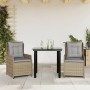 Set comedor de jardín 3 pzas con cojines ratán sintético beige de , Conjuntos de jardín - Ref: Foro24-3262875, Precio: 288,88...