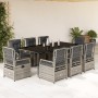 Set comedor jardín 9 pzas y cojines ratán sintético gris de , Conjuntos de jardín - Ref: Foro24-3262991, Precio: 1,00 €, Desc...