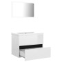 Juego de muebles de baño madera de ingeniería blanco brillo de vidaXL, Muebles de baño - Ref: Foro24-3071591, Precio: 156,16 ...