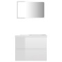 Juego de muebles de baño madera de ingeniería blanco brillo de vidaXL, Muebles de baño - Ref: Foro24-3071591, Precio: 156,16 ...