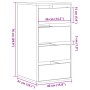 Cajonera de esquina madera de ingeniería blanca 40x41x76 cm de , Cajoneras - Ref: Foro24-852861, Precio: 95,26 €, Descuento: %