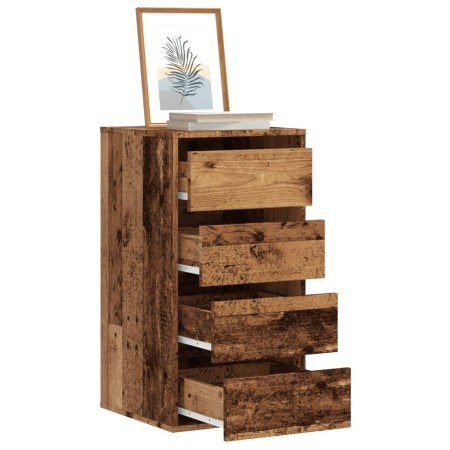 Cómoda de esquina madera de ingeniería envejecida 40x41x76 cm de , Cajoneras - Ref: Foro24-852868, Precio: 88,52 €, Descuento: %