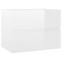 Juego de muebles de baño madera de ingeniería blanco brillo de vidaXL, Muebles de baño - Ref: Foro24-3071591, Precio: 156,16 ...