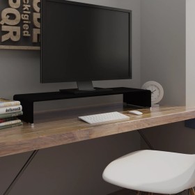 Soporte para TV/Elevador monitor cristal negro 90x30x13 cm de , Muebles TV - Ref: Foro24-244138, Precio: 97,16 €, Descuento: %