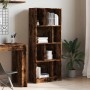 Estantería madera de ingeniería roble ahumado 57x28,5x141 cm de , Librerías y estanterías - Ref: Foro24-848000, Precio: 71,77...
