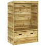 Silla de jardín Strandkorb con cajón pino macizo 112x60x168 cm de , Tumbonas - Ref: Foro24-318206, Precio: 220,69 €, Descuent...