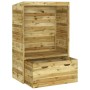 Silla de jardín Strandkorb con cajón pino macizo 112x60x168 cm de , Tumbonas - Ref: Foro24-318206, Precio: 220,69 €, Descuent...