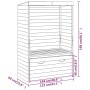 Silla de jardín Strandkorb con cajón pino macizo 112x60x168 cm de , Tumbonas - Ref: Foro24-318206, Precio: 220,69 €, Descuent...