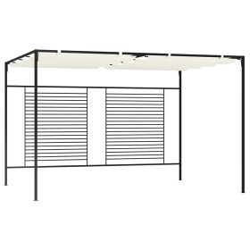 Cenador con techo retráctil color crema 3x4x2,3 m 180 g/m² de , Carpas y cenadores - Ref: Foro24-313623, Precio: 397,81 €, De...
