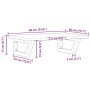 Estante de lavabo de pared de acero y madera maciza de roble de , Tocadores de baño - Ref: Foro24-3302543, Precio: 59,67 €, D...