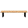 Estante de lavabo de pared de acero y madera maciza de roble de , Tocadores de baño - Ref: Foro24-3302337, Precio: 83,16 €, D...