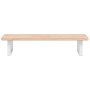 Estante de lavabo de pared de acero y madera maciza de roble de , Tocadores de baño - Ref: Foro24-3302328, Precio: 74,97 €, D...