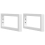 Estante de lavabo de pared de acero y madera maciza de roble de , Tocadores de baño - Ref: Foro24-3302328, Precio: 74,97 €, D...