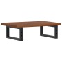 Estante de lavabo de pared de acero y madera maciza de roble de , Tocadores de baño - Ref: Foro24-3302349, Precio: 75,19 €, D...