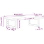 Estante de lavabo de pared de acero y madera maciza de roble de , Tocadores de baño - Ref: Foro24-3302349, Precio: 75,19 €, D...