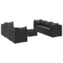 Set de muebles de jardín y cojines 7 pzas ratán sintético negro de , Conjuntos de jardín - Ref: Foro24-3308027, Precio: 574,7...