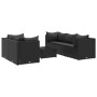 Set muebles de jardín 6 piezas y cojines ratán sintético negro de , Conjuntos de jardín - Ref: Foro24-3308019, Precio: 497,93...
