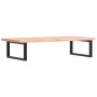 Estante de lavabo de pared de acero y madera maciza de haya de , Tocadores de baño - Ref: Foro24-3302433, Precio: 117,20 €, D...