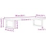 Estante de lavabo de pared de acero y madera maciza de haya de , Tocadores de baño - Ref: Foro24-3302433, Precio: 117,20 €, D...