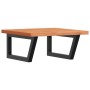Estante de lavabo de pared de acero y madera maciza de haya de , Tocadores de baño - Ref: Foro24-3302427, Precio: 82,33 €, De...