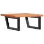 Estante de lavabo de pared de acero y madera maciza de haya de , Tocadores de baño - Ref: Foro24-3302427, Precio: 82,33 €, De...