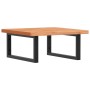 Estante de lavabo de pared de acero y madera maciza de haya de , Tocadores de baño - Ref: Foro24-3302425, Precio: 88,85 €, De...