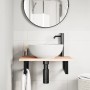 Estante de lavabo de pared de acero y madera maciza de roble de , Tocadores de baño - Ref: Foro24-3302541, Precio: 60,09 €, D...
