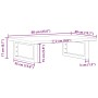 Estante de lavabo de pared de acero y madera maciza de roble de , Tocadores de baño - Ref: Foro24-3302541, Precio: 60,09 €, D...