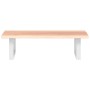 Estante de lavabo de pared de acero y madera maciza de roble de , Tocadores de baño - Ref: Foro24-3302560, Precio: 73,81 €, D...