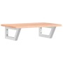 Estante de lavabo de pared de acero y madera maciza de roble de , Tocadores de baño - Ref: Foro24-3302562, Precio: 70,37 €, D...