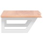 Estante de lavabo de pared de acero y madera maciza de roble de , Tocadores de baño - Ref: Foro24-3302562, Precio: 70,37 €, D...