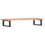 Estante de lavabo de pared de acero y madera maciza de roble de , Tocadores de baño - Ref: Foro24-3302569, Precio: 93,21 €, D...