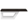 Estante de lavabo de pared de acero y madera maciza de roble de , Tocadores de baño - Ref: Foro24-3302574, Precio: 59,64 €, D...