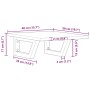 Estante de lavabo de pared de acero y madera maciza de roble de , Tocadores de baño - Ref: Foro24-3302574, Precio: 59,64 €, D...