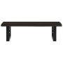 Estante de lavabo de pared de acero y madera maciza de roble de , Tocadores de baño - Ref: Foro24-3302581, Precio: 67,84 €, D...