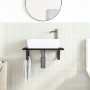 Estante de lavabo de pared de acero y madera maciza de roble de , Tocadores de baño - Ref: Foro24-3302583, Precio: 67,40 €, D...