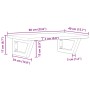 Estante de lavabo de pared de acero y madera maciza de roble de , Tocadores de baño - Ref: Foro24-3302583, Precio: 67,40 €, D...