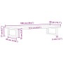 Estante de lavabo de pared de acero y madera maciza de roble de , Tocadores de baño - Ref: Foro24-3302588, Precio: 71,44 €, D...